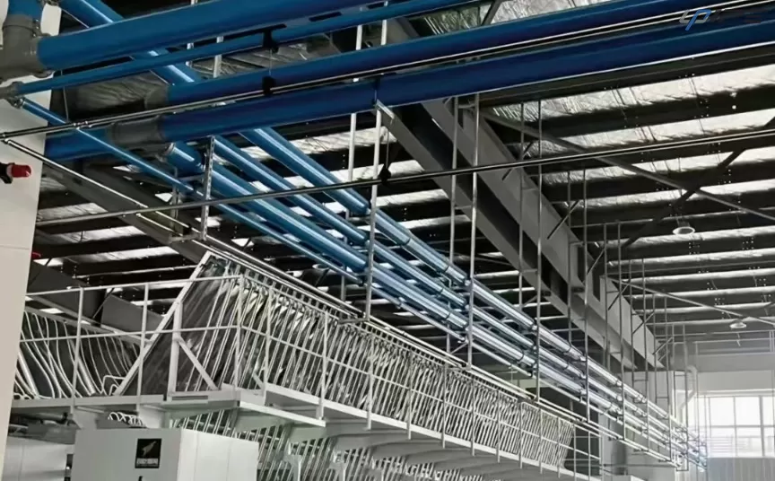 Systèmes de tuyauterie en aluminium bleu pour réseaux d'air industriels